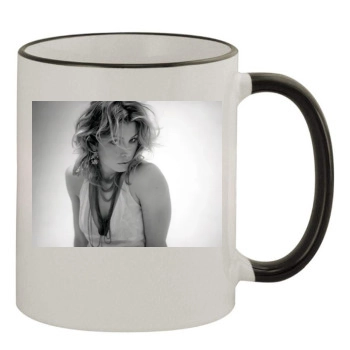 Jessica Biel 11oz Colored Rim & Handle Mug