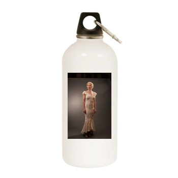 Jessica Biel White Water Bottle With Carabiner