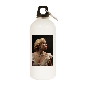 Jessica Biel White Water Bottle With Carabiner