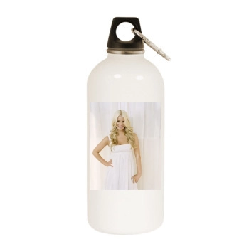 Jessica Simpson White Water Bottle With Carabiner