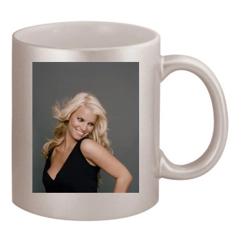 Jessica Simpson 11oz Metallic Silver Mug