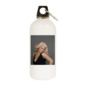 Jessica Simpson White Water Bottle With Carabiner