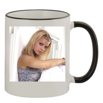 Jessica Simpson 11oz Colored Rim & Handle Mug