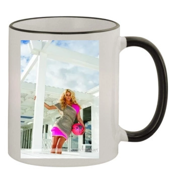 Jessica Simpson 11oz Colored Rim & Handle Mug