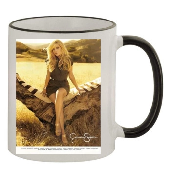 Jessica Simpson 11oz Colored Rim & Handle Mug