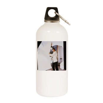 Jim Carrey White Water Bottle With Carabiner