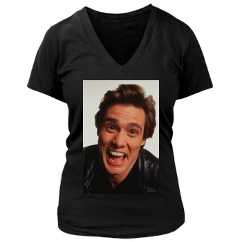 Jim Carrey Women's Deep V-Neck TShirt