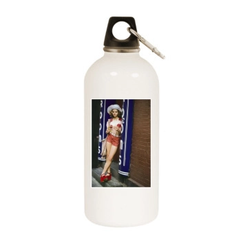 Jodie Foster White Water Bottle With Carabiner