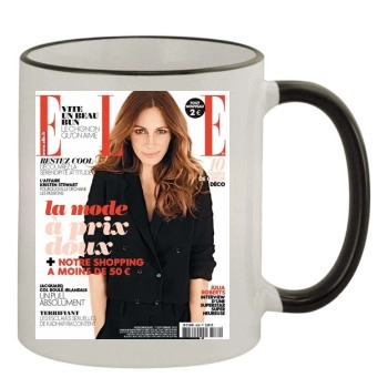 Julia Roberts 11oz Colored Rim & Handle Mug