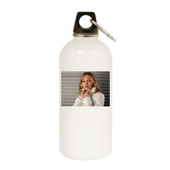 Julia Stiles White Water Bottle With Carabiner