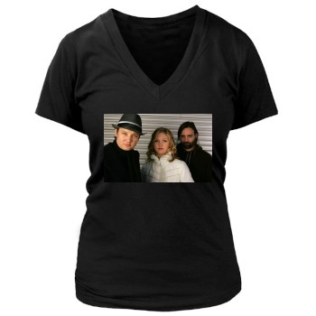 Julia Stiles Women's Deep V-Neck TShirt