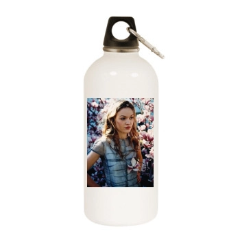 Julia Stiles White Water Bottle With Carabiner