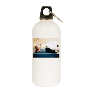 Julia Stiles White Water Bottle With Carabiner