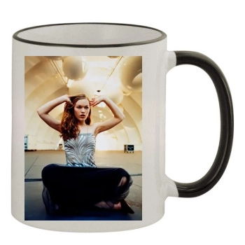 Julia Stiles 11oz Colored Rim & Handle Mug