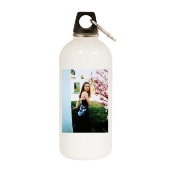 Julia Stiles White Water Bottle With Carabiner