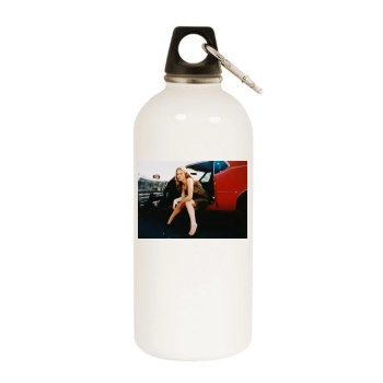 Julia Stiles White Water Bottle With Carabiner