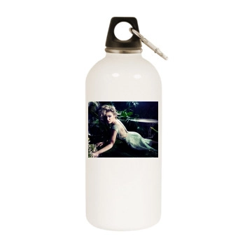 Julia Stiles White Water Bottle With Carabiner