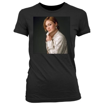 Julia Stiles Women's Junior Cut Crewneck T-Shirt