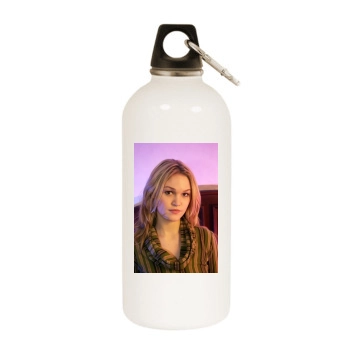 Julia Stiles White Water Bottle With Carabiner