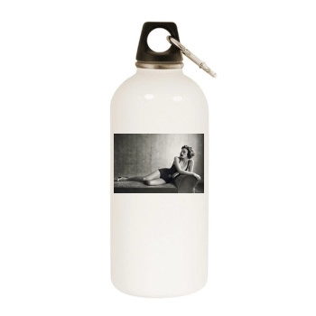 Keira Knightley White Water Bottle With Carabiner