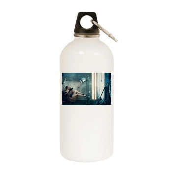 Keira Knightley White Water Bottle With Carabiner