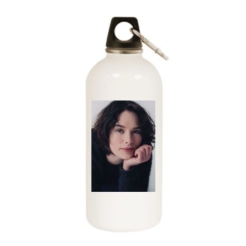 Lena Headey White Water Bottle With Carabiner