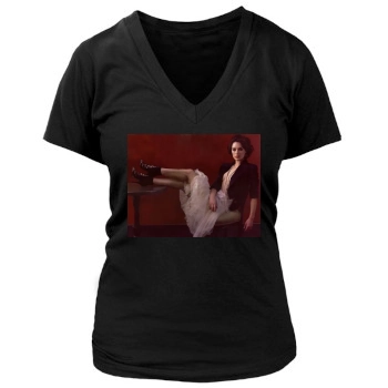 Lena Headey Women's Deep V-Neck TShirt