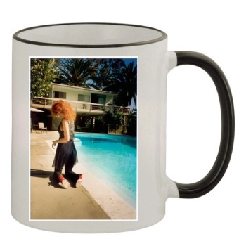 Lydia Hearst 11oz Colored Rim & Handle Mug