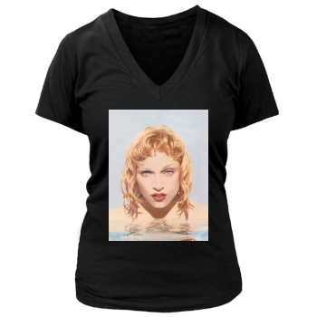 Madonna Women's Deep V-Neck TShirt