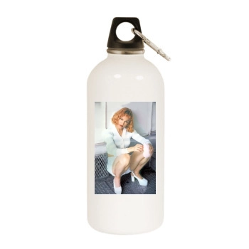 Madonna White Water Bottle With Carabiner