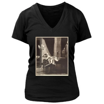 Madonna Women's Deep V-Neck TShirt