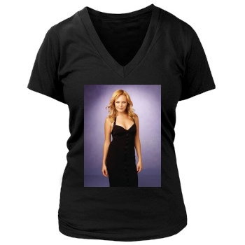 Malin Akerman Women's Deep V-Neck TShirt