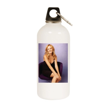 Malin Akerman White Water Bottle With Carabiner