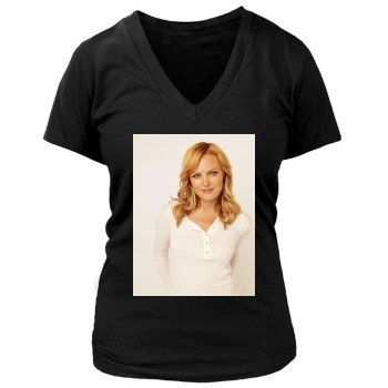 Malin Akerman Women's Deep V-Neck TShirt