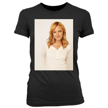 Malin Akerman Women's Junior Cut Crewneck T-Shirt