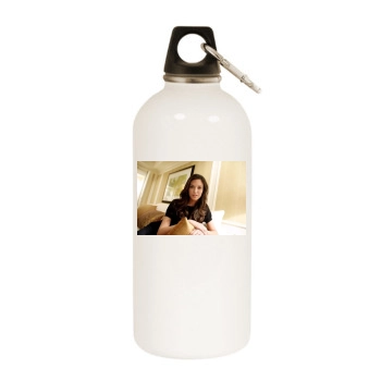 Odette Annable White Water Bottle With Carabiner