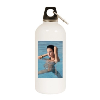 Odette Annable White Water Bottle With Carabiner