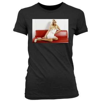 Paris Hilton Women's Junior Cut Crewneck T-Shirt