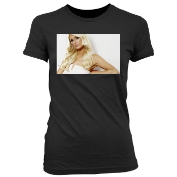 Paris Hilton Women's Junior Cut Crewneck T-Shirt