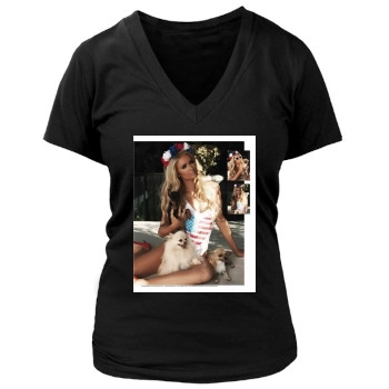 Paris Hilton Women's Deep V-Neck TShirt