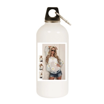 Paris Hilton White Water Bottle With Carabiner