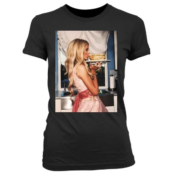 Paris Hilton Women's Junior Cut Crewneck T-Shirt