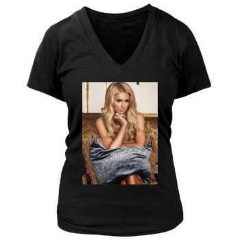 Paris Hilton Women's Deep V-Neck TShirt