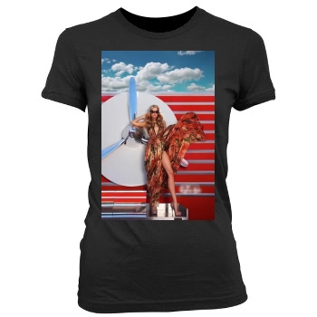 Paris Hilton Women's Junior Cut Crewneck T-Shirt