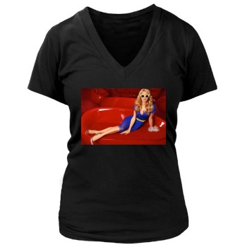 Paris Hilton Women's Deep V-Neck TShirt