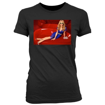 Paris Hilton Women's Junior Cut Crewneck T-Shirt