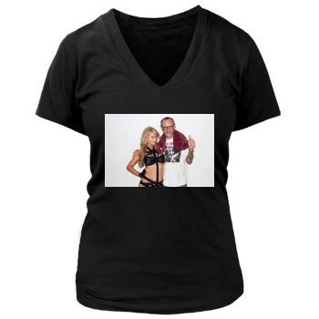 Paris Hilton Women's Deep V-Neck TShirt