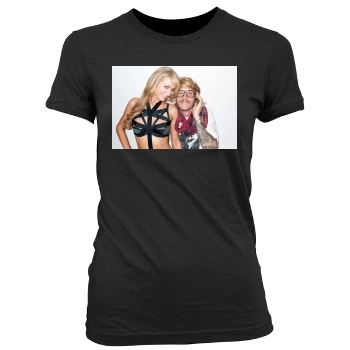 Paris Hilton Women's Junior Cut Crewneck T-Shirt