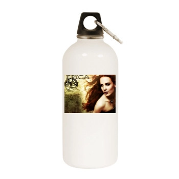 Epica White Water Bottle With Carabiner