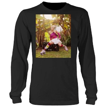 Pink Men's Heavy Long Sleeve TShirt